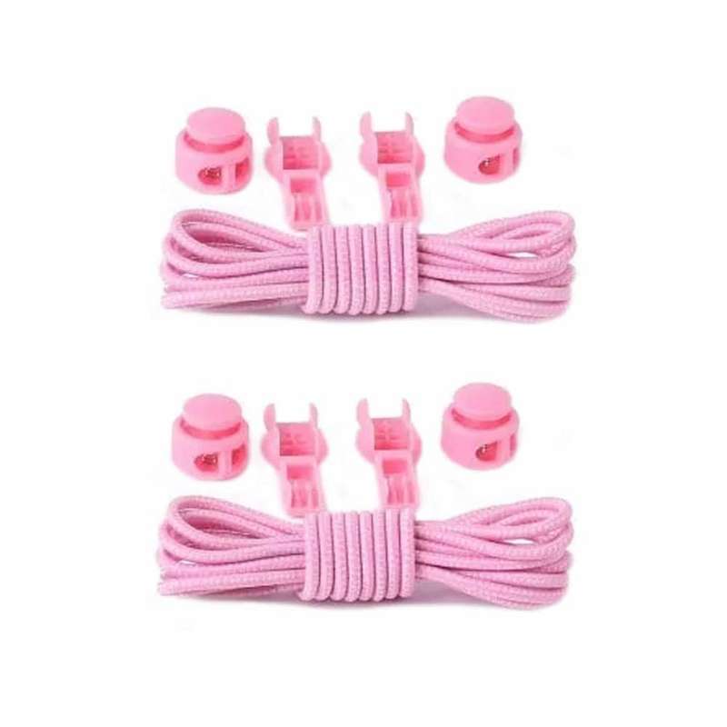 Killer Deals elastic lazy no-tie silicone speed laces - Pink (x2 Combo)