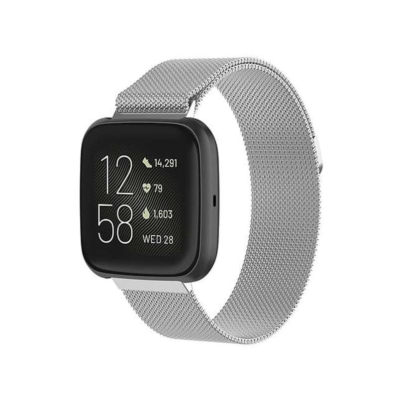 Killer Deals Stainless Steel Milanese Loop Strap for Fitbit Versa/Versa 2 (S/M) - Silver