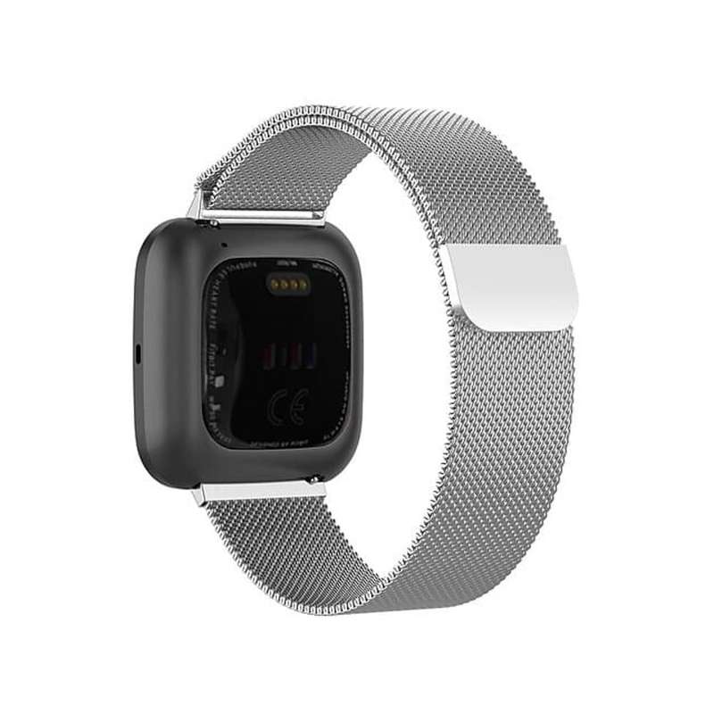 Killer Deals Stainless Steel Milanese Loop Strap for Fitbit Versa/Versa 2 (S/M) - Silver