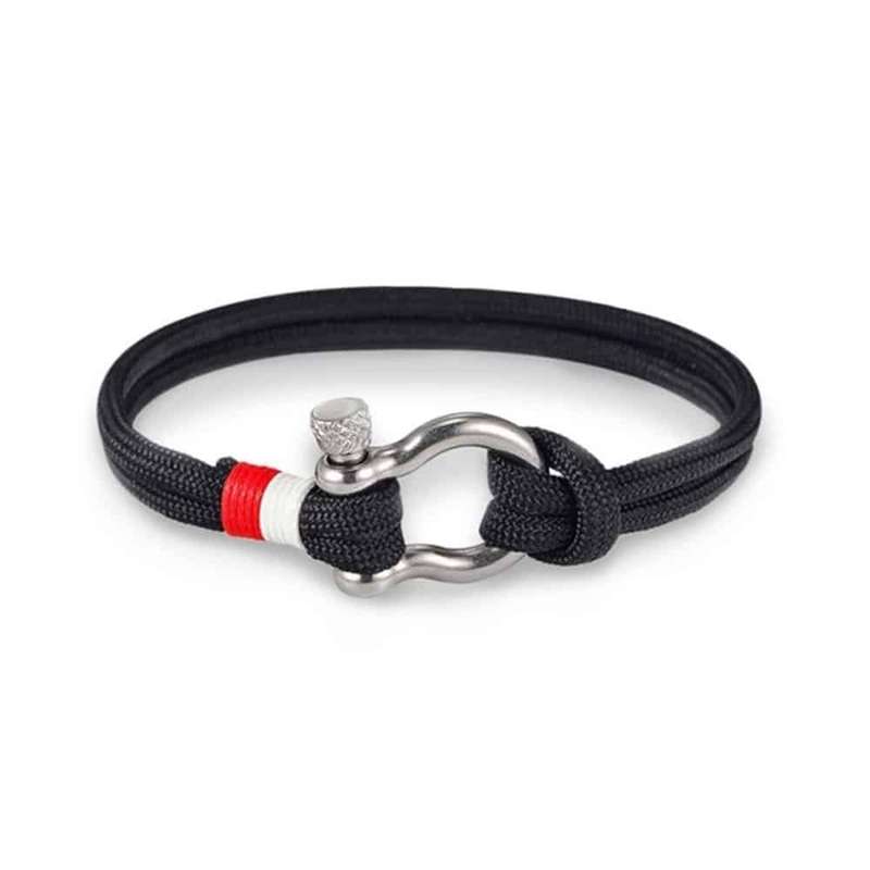 Killer Deals Custom Fashion Nautical Nylon Rope Shackle Clasp Bracelet- M/L