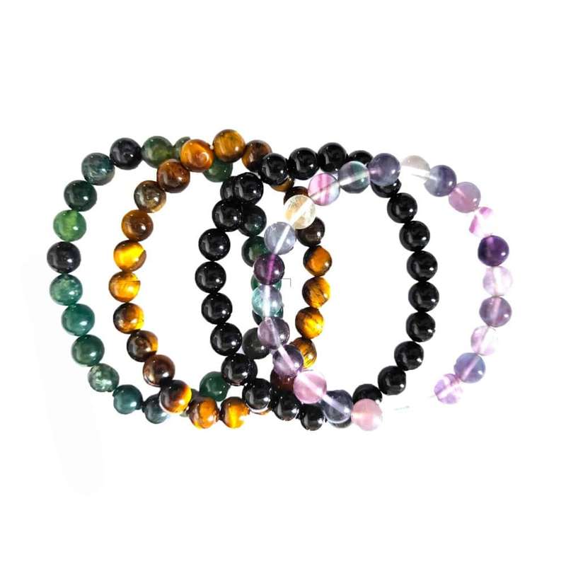 Killer Deals Fashion Bangles Stone Bracelets Set - x4 Assorted Colours