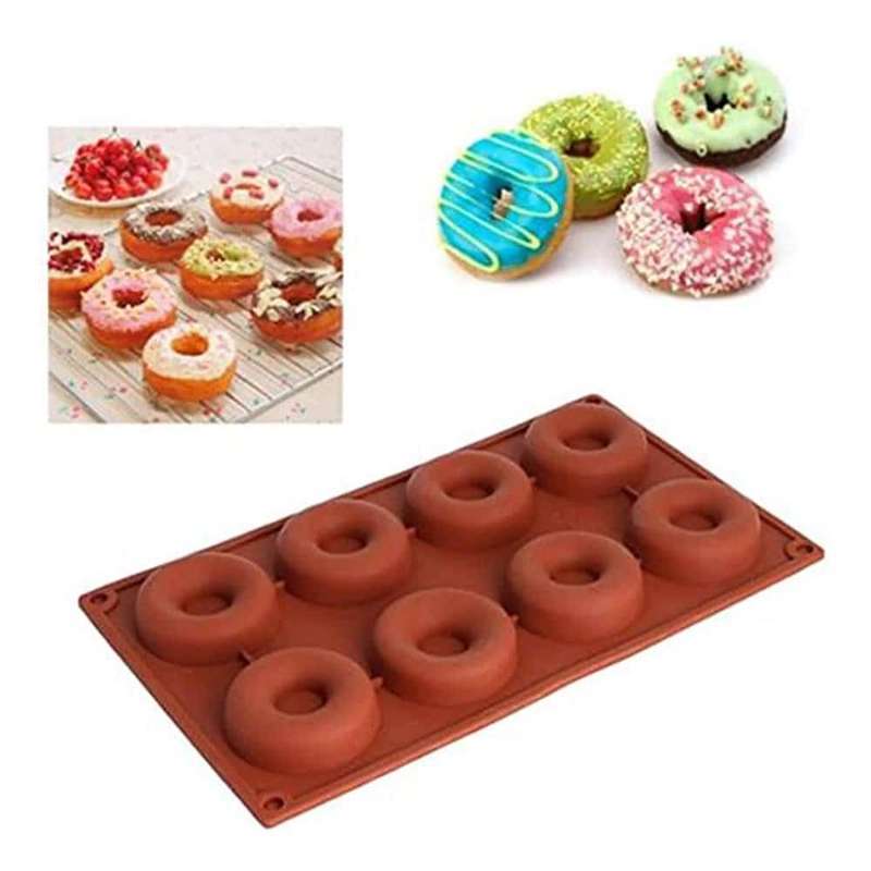 8 Mini Donut Non-Stick Dishwasher Safe Silicone Baking Mould