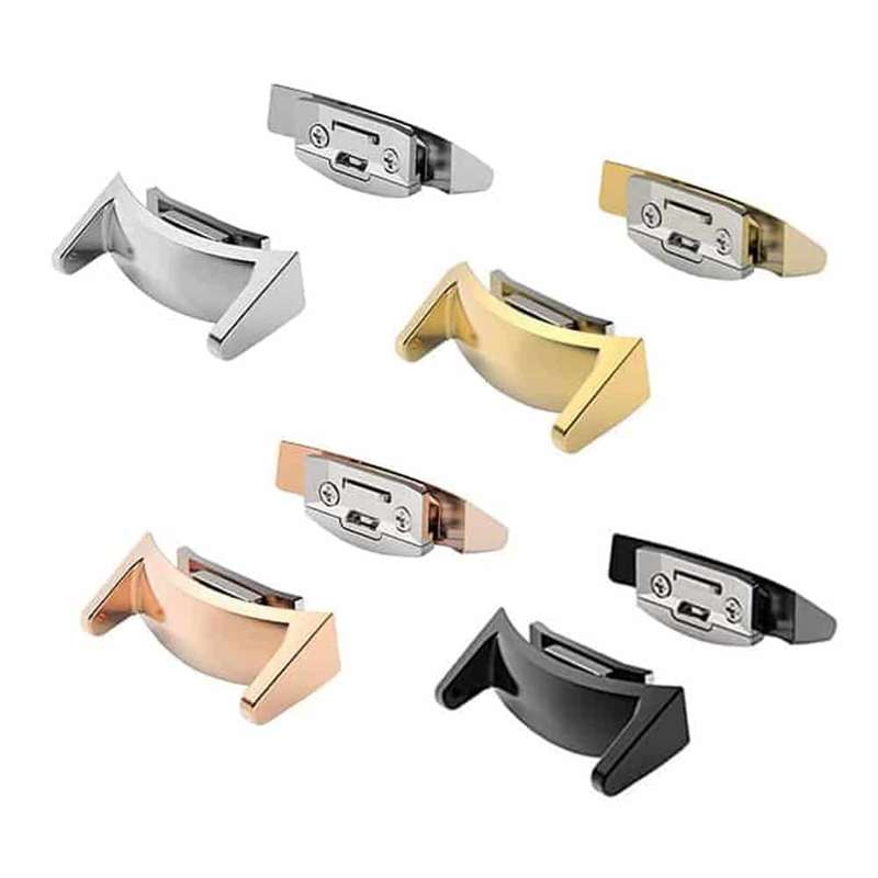 Killer Deals Stainless Steel Adapter Connector for Samsung Gear S2 - Black -20mm width strap