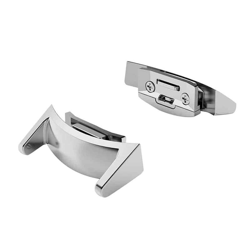 Killer Deals Stainless Steel Adapter Connector for Samsung Gear S2 - Black -20mm width strap