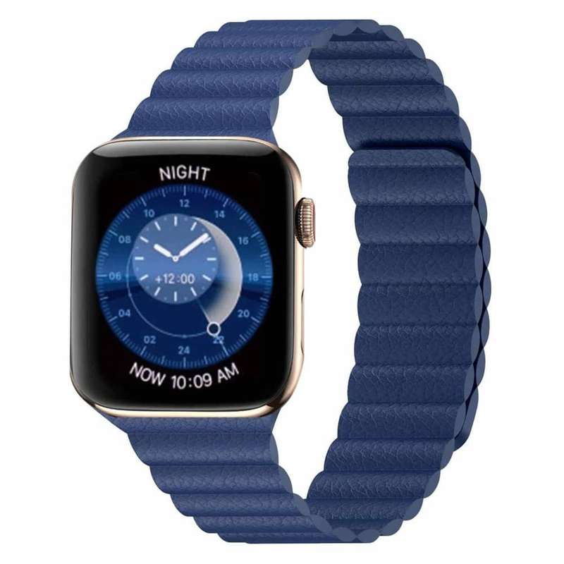 Killer Deals PU Vegan Leather Magnetic Strap for Apple 38/40/41mm - Blue