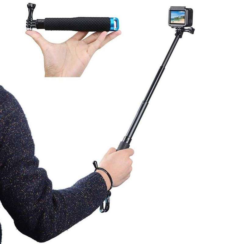 Action Mounts Extendable Waterproof Monopod Selfie Stick for GoPro 4/5/6/7/8