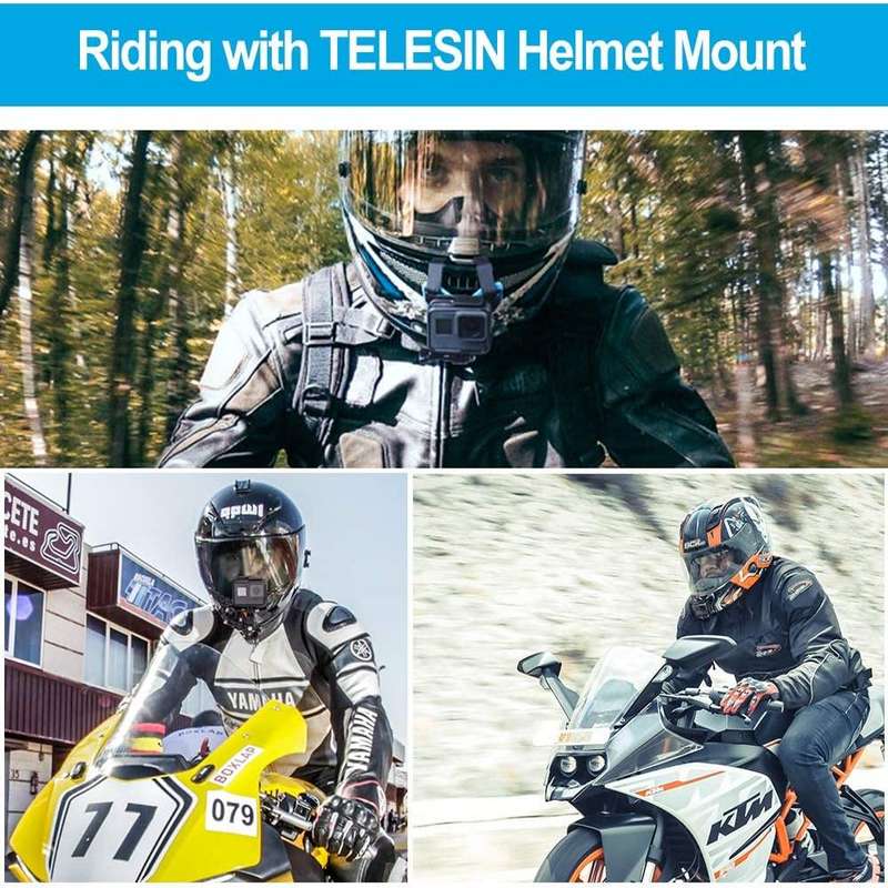 Action Mounts Motorcycle Helmet Front Chin Strap Mount for GoPro Hero 5