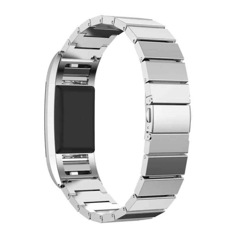 Stainless Steel Strap for Fitbit Charge 2-Silver + Link removal tool