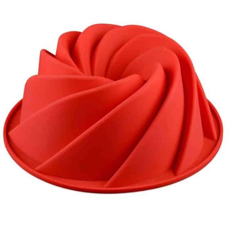 Non-Stick Safe Spiral Bundt Cake Dessert Silicone Baking Mould