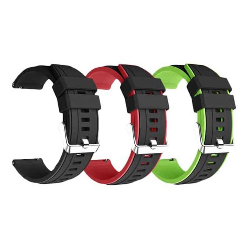Killer Deals 22mm Polar Grit X Replacement Silicone Strap (Adjustable S-M-L)- Black