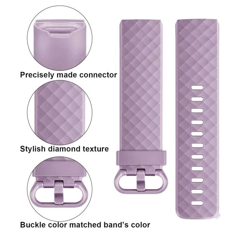 Killer Deals Silicone Strap for Fitbit Charge 3/4, Sense S/M - Turquoise Blue