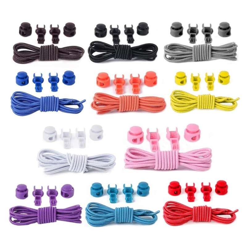 Killer Deals Lazy No-Tie Elastic Speed Shoelaces - Grey