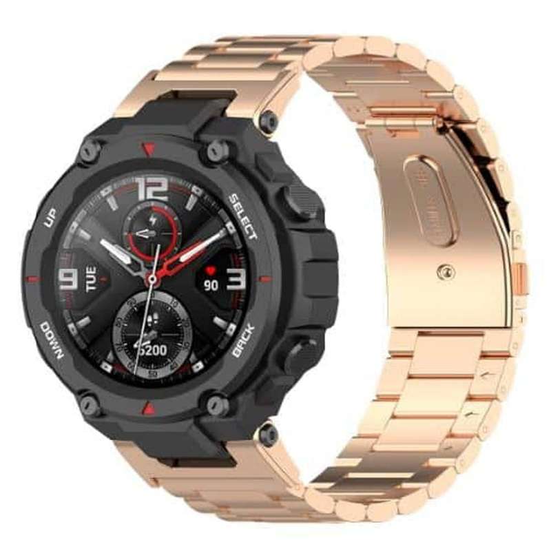 Killer Deals Amazfit T-Rex 3 link stainless steel strap - Rose gold + Link removal tool