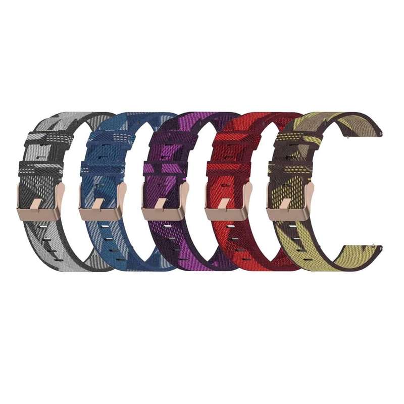 Killer Deals 18mm Garmin Vivomove 3S/Vivoactive 4S nylon strap - Grey strips