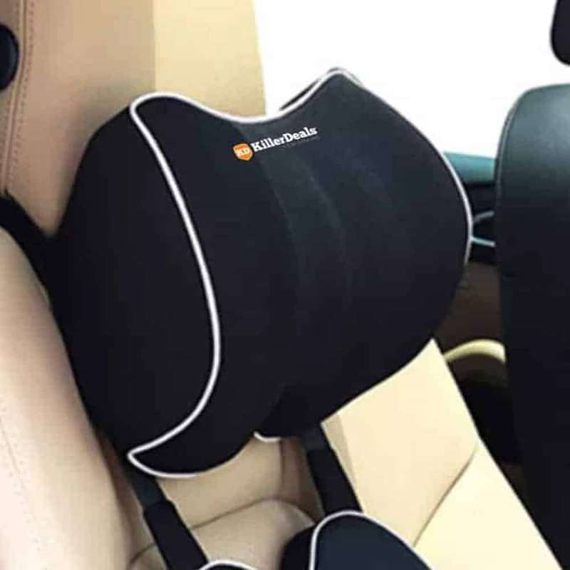 Killer Deals Car Travel Memory Foam Neck / Lower Back Support Cushions X 2 Combo