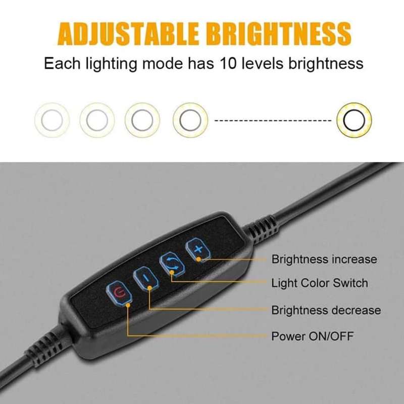 Killer Deals Selfie Vlogging 360 Adjustable LED Ring Light Desk Lamp