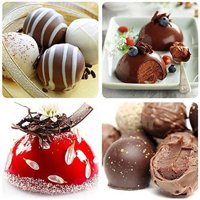 Non-Stick 6 Round Shaped Cake Dessert Silicone Baking Mould