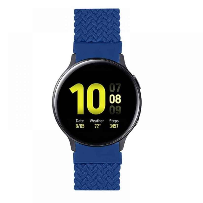 Killer Deals 20mm Universal watch braided elastic loop strap - Black (155mm)