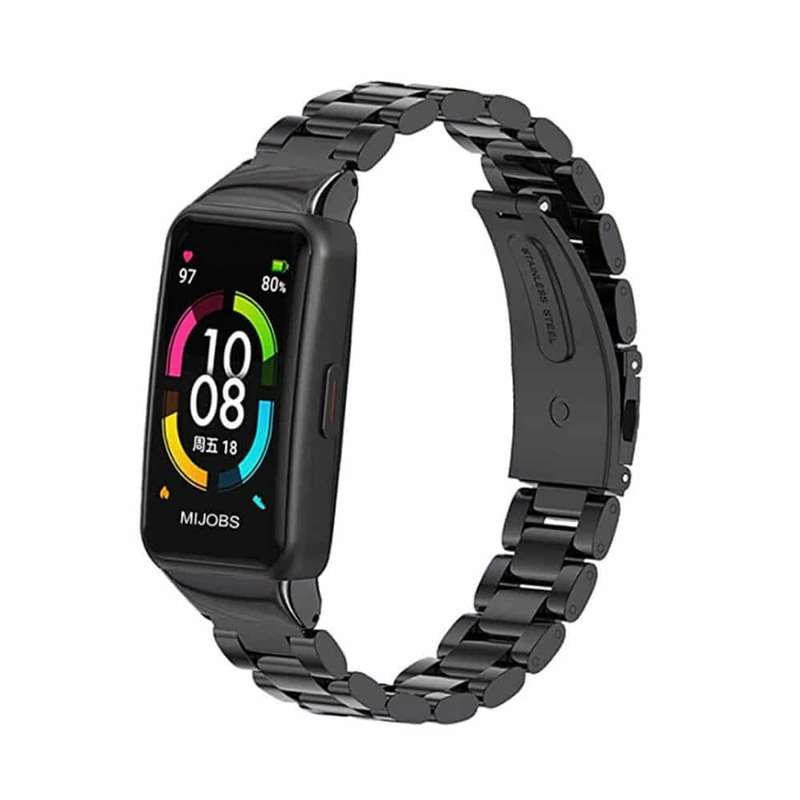 Killer Deals Stainless Steel Strap for Huawei band 6 - Black + Link removal tool