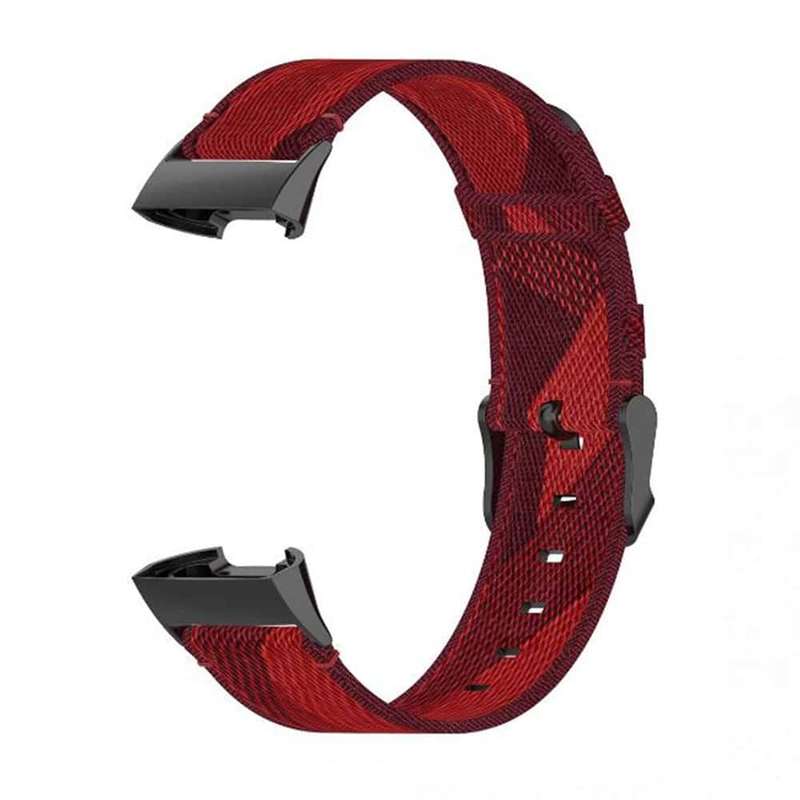 Nylon Band for Fitbit Charge 3/SE/4 - Black stripe