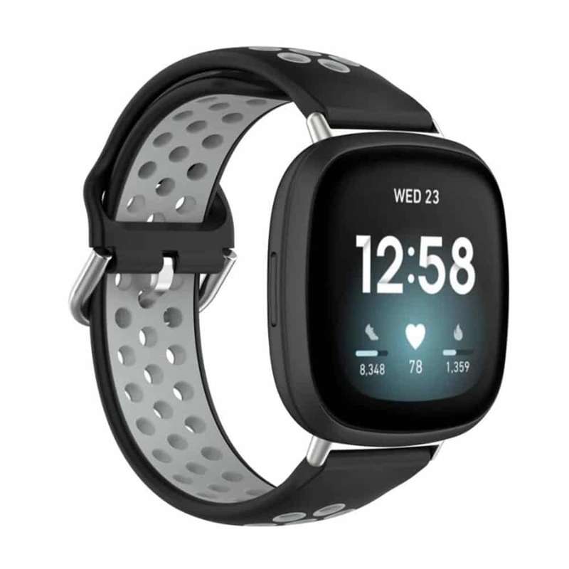 Killer Deals Silicone Band for Fitbit Versa3/Sense - Pink+Frost Blue