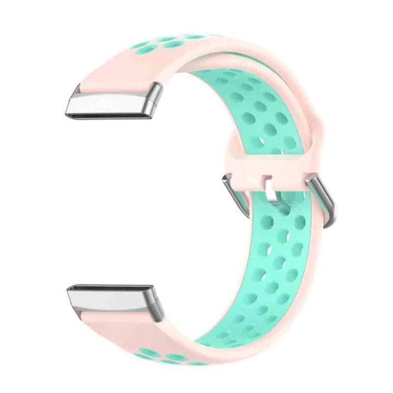 Killer Deals Silicone Band for Fitbit Versa3/Sense - Pink+Frost Blue