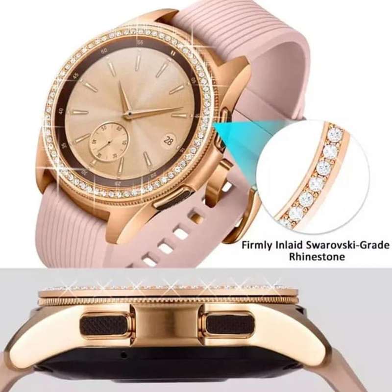 Killer Deals Crystal Rhinestone Bezel for 40mm Samsung Galaxy Watch 4- Rose Gold