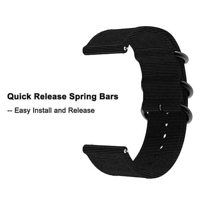 Killer Deals 20mm Replacement Nylon Strap for Garmin Vivoactive 3- Black