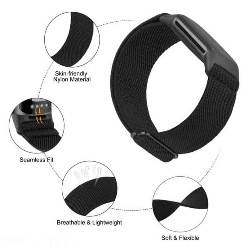 Killer Deals Adjustable Elastic Nylon Strap for Fitbit Charge 5/ Charge 6