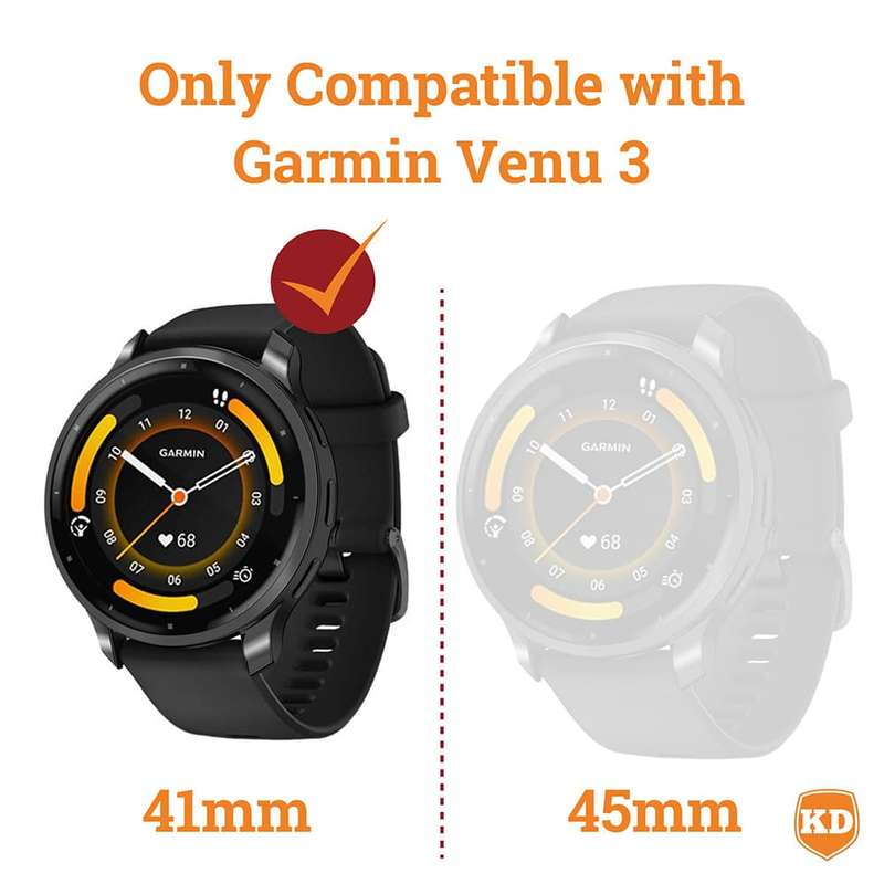 Killer Deals TPU Protective Case for 41mm Garmin Venu 3S- Transparent