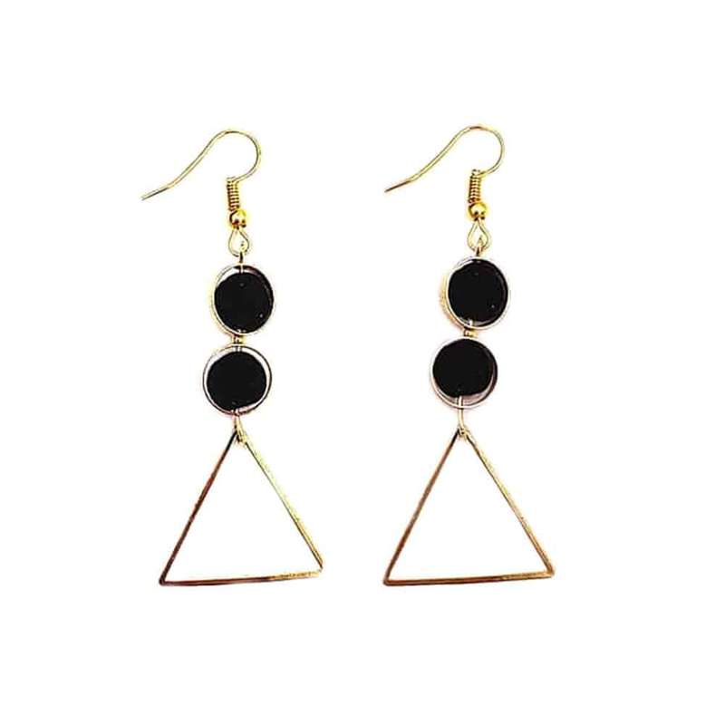 Killer Deals Feather/Triangle Lava Stone Diffuser/Aromatherapy Earrings Combo