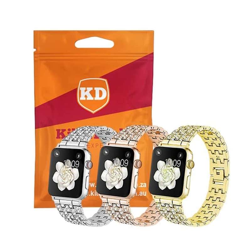 Killer Deals Rhinestone Steel Strap & Tool for 40mm Apple Watch- x3 - Combo