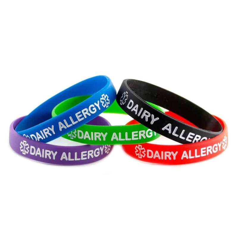 Killer Deals Asthma medical emergency alert silicone wristbands - x5 pieces