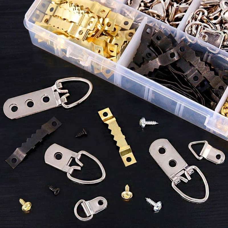 Heavy Duty Assorted Picture Hangers Frame Kit with Screws
