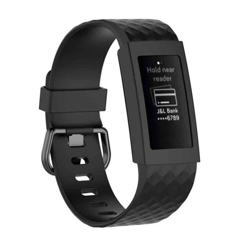 Silicone Protector Case for Fitbit Charge 3/ Charge 4 -Black
