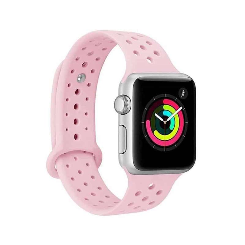 Killer Deals Silicone Strap for 42/44/45/49mm Apple Watch (M/L)- Light Pink