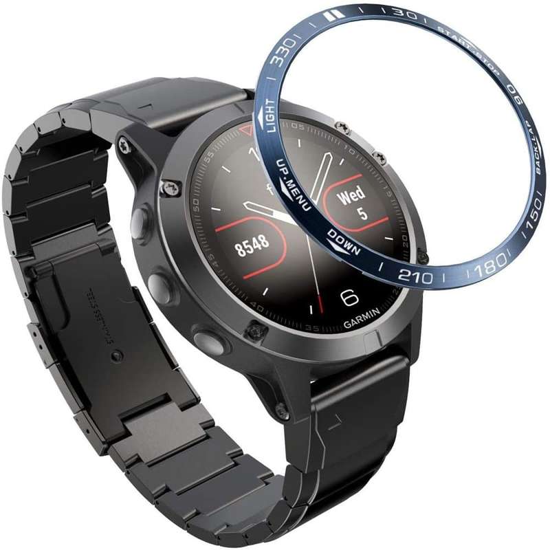 Killer Deals Stainless Steel Watch Bezel for Garmin Fenix 5S- Blue