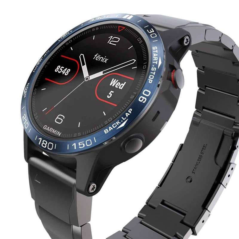 Killer Deals Stainless Steel Watch Bezel for Garmin Fenix 5S- Blue