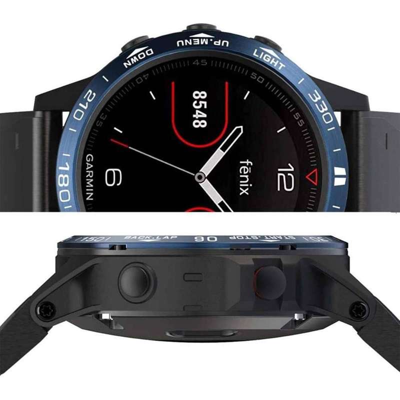 Killer Deals Stainless Steel Watch Bezel for Garmin Fenix 5S- Blue