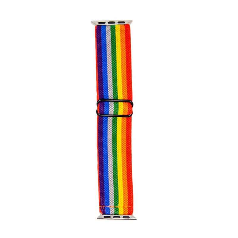 Killer Deals Woven Nylon Strap for 38/40/41mm Apple Watch- Rainbow- M/L
