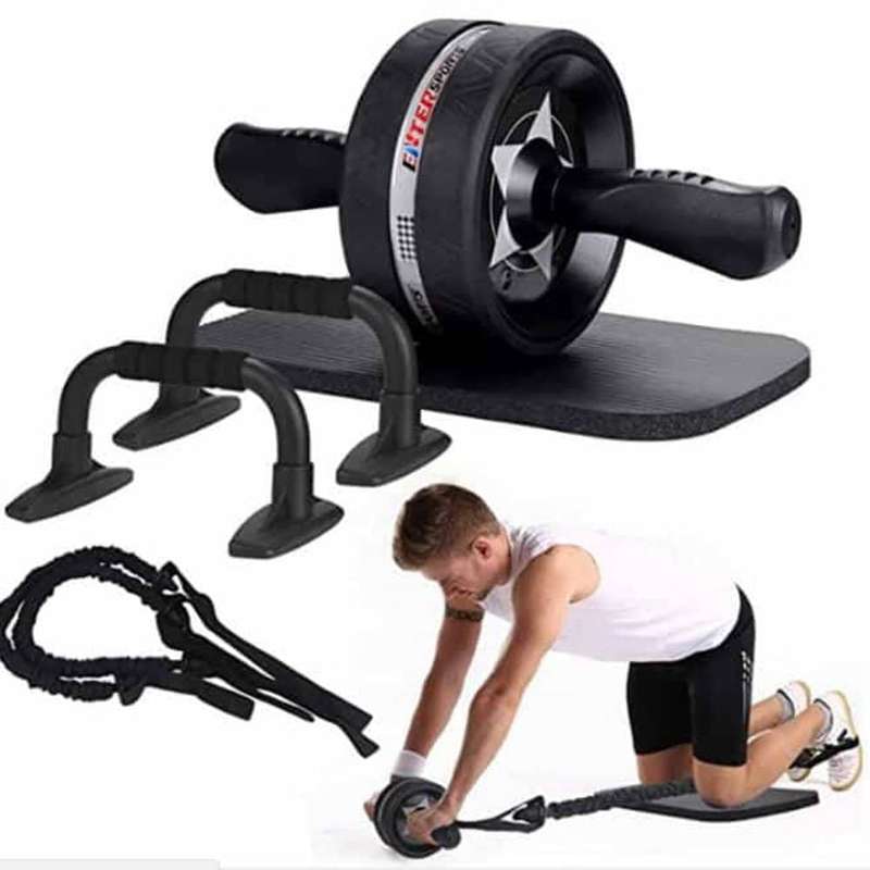 Home Fitness 6-in-1 Abdominal Roller Exercise Kit