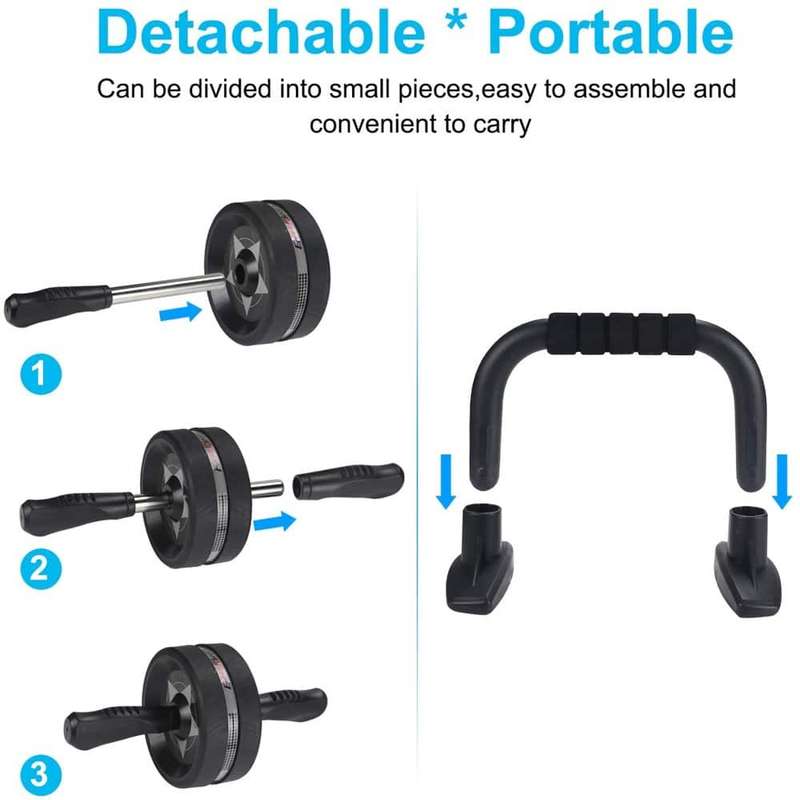 Home Fitness 6-in-1 Abdominal Roller Exercise Kit