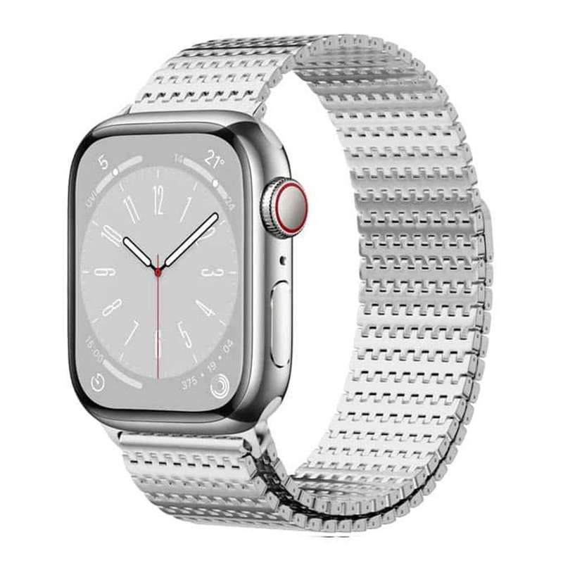 Killer Deals Needle chain magnetic absorption steel band for Apple 42/44/45/49mm watch - Silver