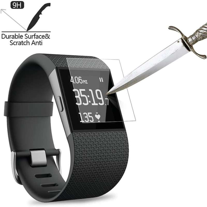 Killer Deals Shatterproof Tempered Glass Screen Protector for Fitbit Surge x3 Combo