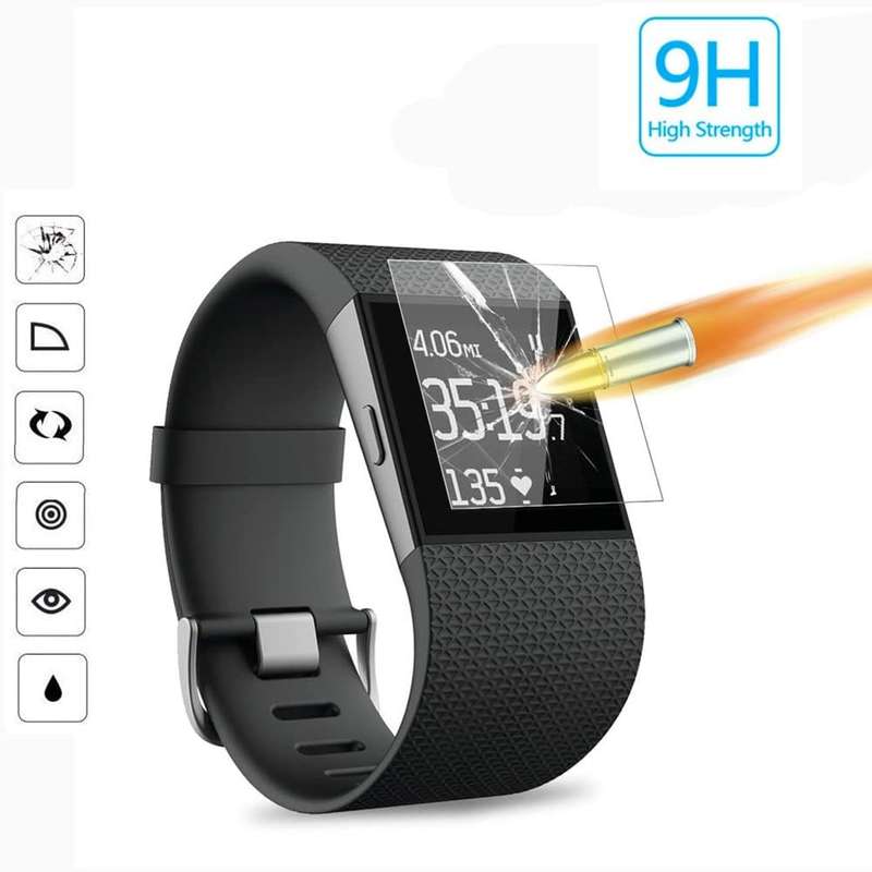 Killer Deals Shatterproof Tempered Glass Screen Protector for Fitbit Surge x3 Combo