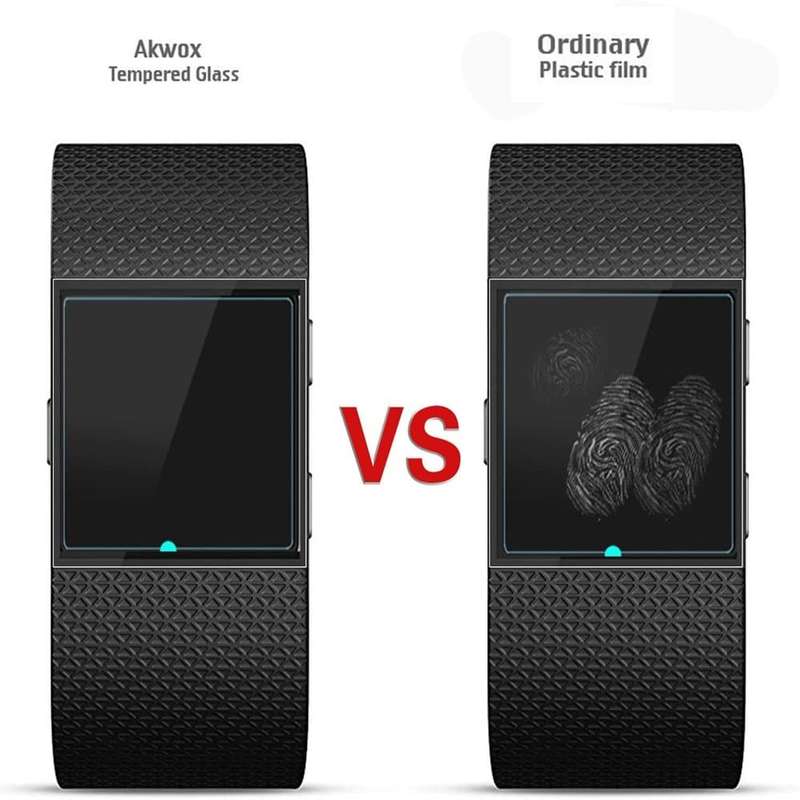 Killer Deals Shatterproof Tempered Glass Screen Protector for Fitbit Surge x3 Combo