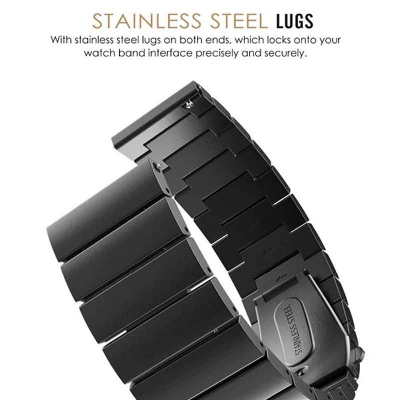 Killer Deals Stainless Steel Strap w/ Tool for Samsung Gear S2- Black