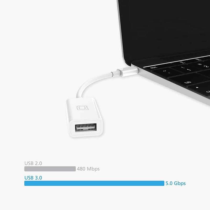 Fast Male USB-C to Female USB A 3.0 OTG Cable Adapter