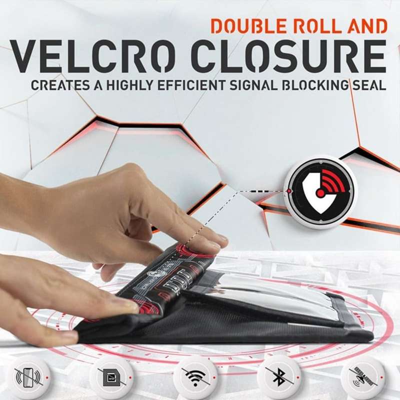 RFID Signal Blocker Anti-Tracking Phone Travel Faraday Bag