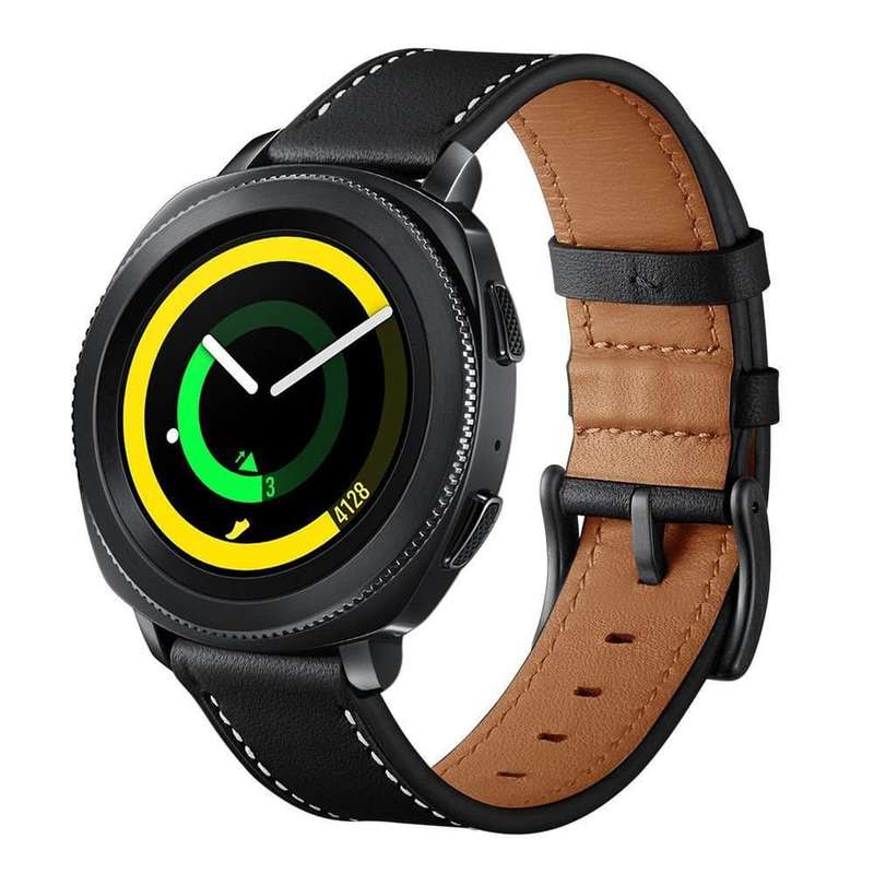 Killer Deals Leather Strap for Samsung Gear S4 Gear,16.5cm,-Black
